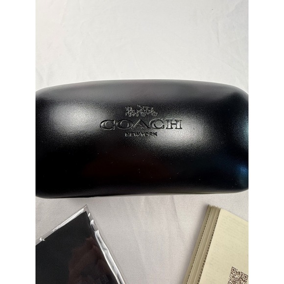 Coach Black‎ Hard Sunglasses Case with Cleaning Cloth and Care Booklet Luxottica main image 4